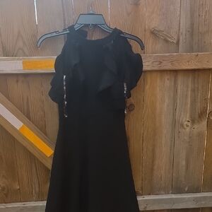 Elegant Black Ruffle Dress